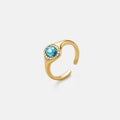 Blue Topaz Open Ring