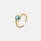 Blue Topaz Open Ring