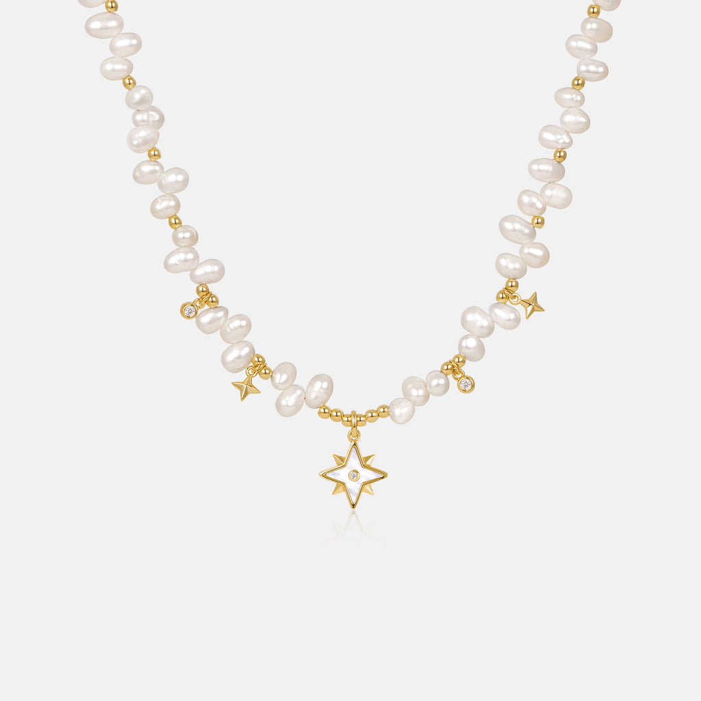 Radiant Star Pearl Necklace
