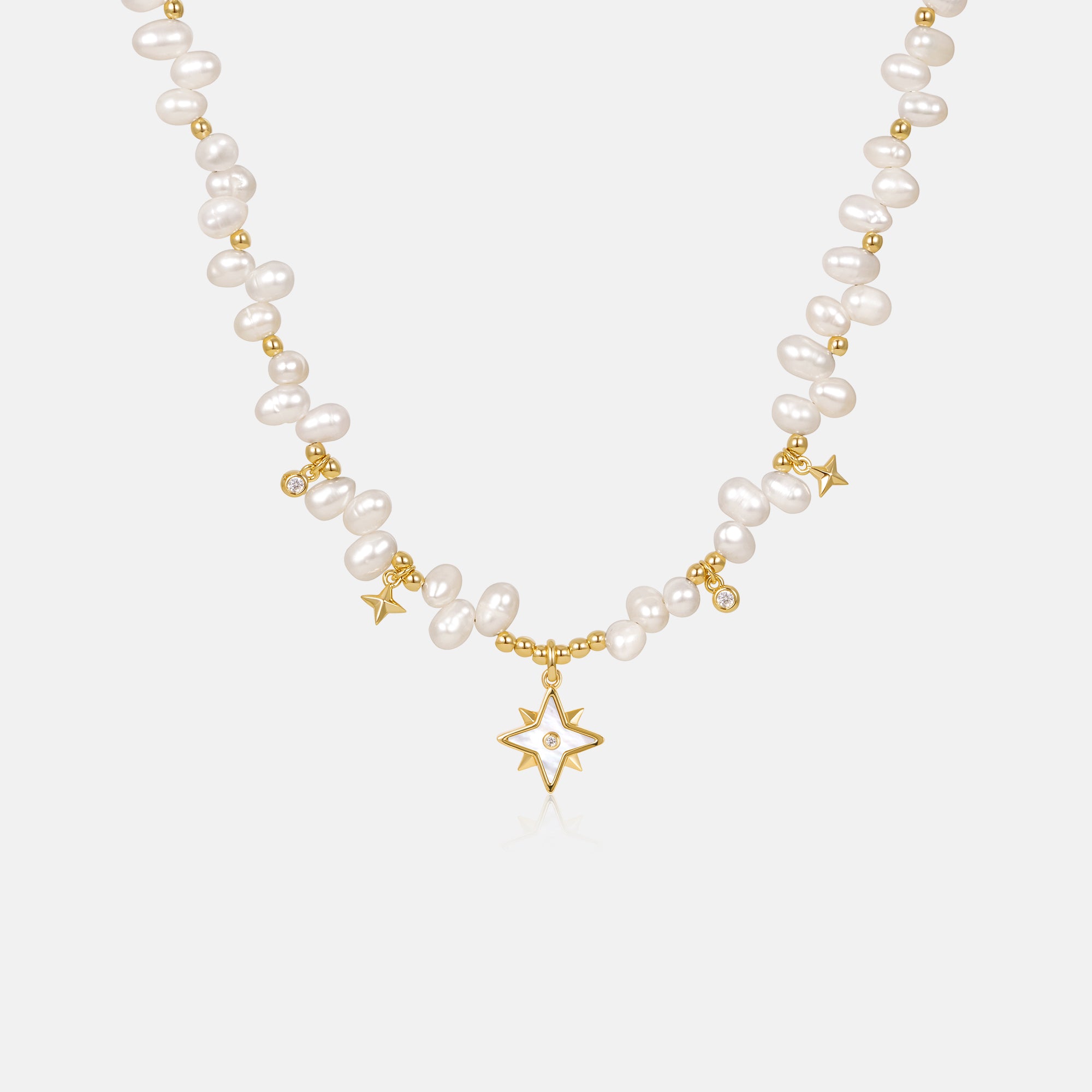 Radiant Star Pearl Necklace