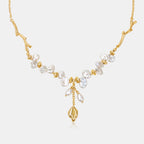 Floriography Keshi Pearl Branch Necklace