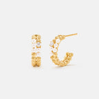 L’Essence Pearl & Crystal Hoop Earrings