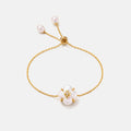 Lucky Clover Pearl Chain Bracelet