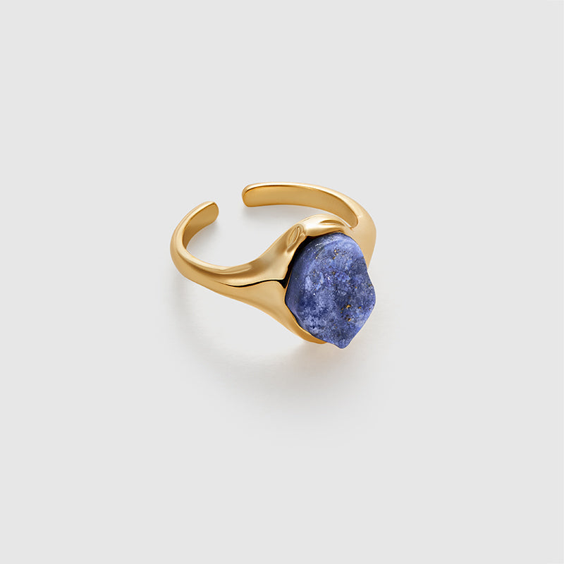 Raw Lapis Lazuli Open Ring