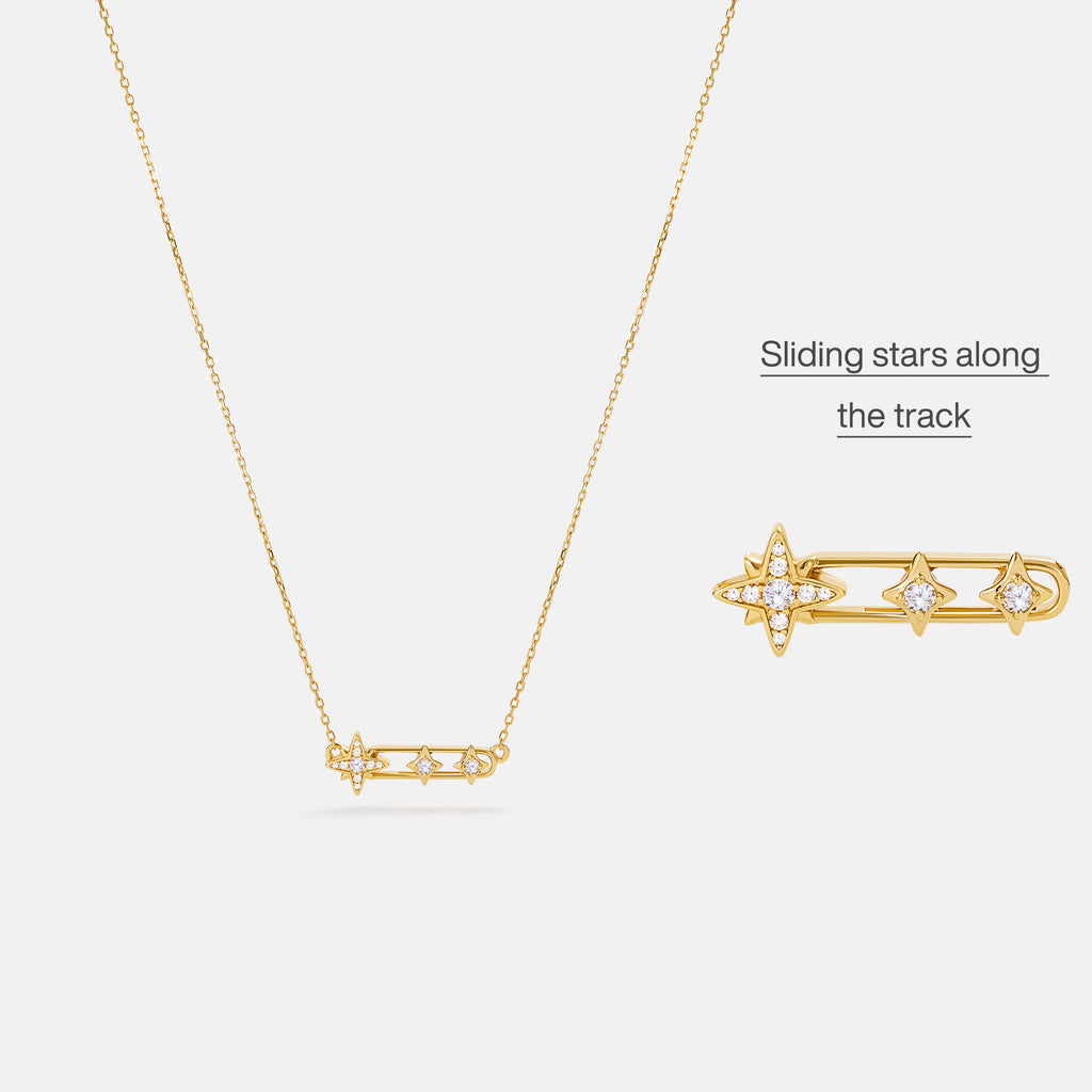 Celestial Star Paperclip Necklace