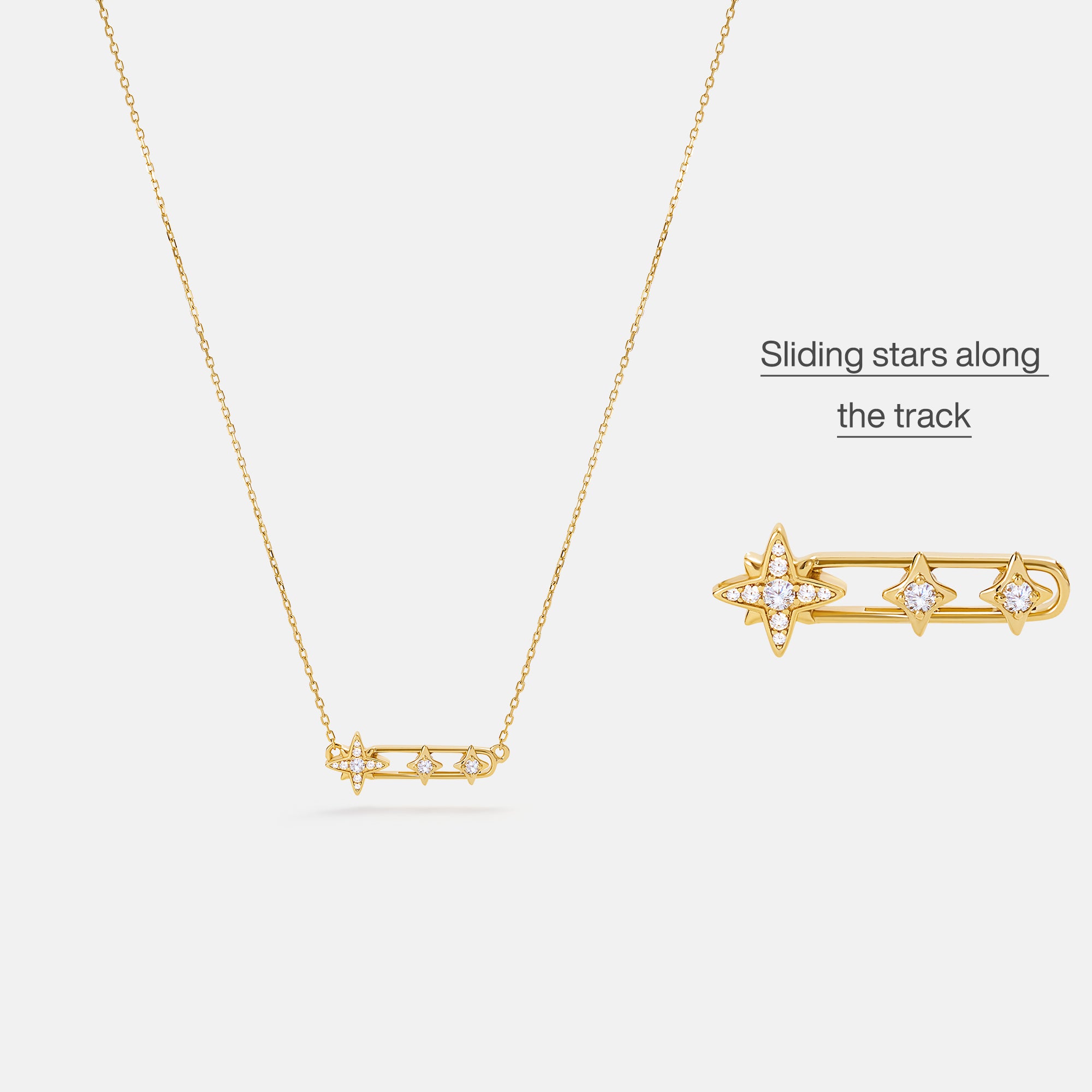 Celestial Star Paperclip Necklace