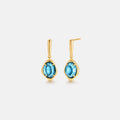Blue Topaz Drop Earrings
