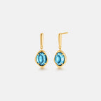Blue Topaz Drop Earrings