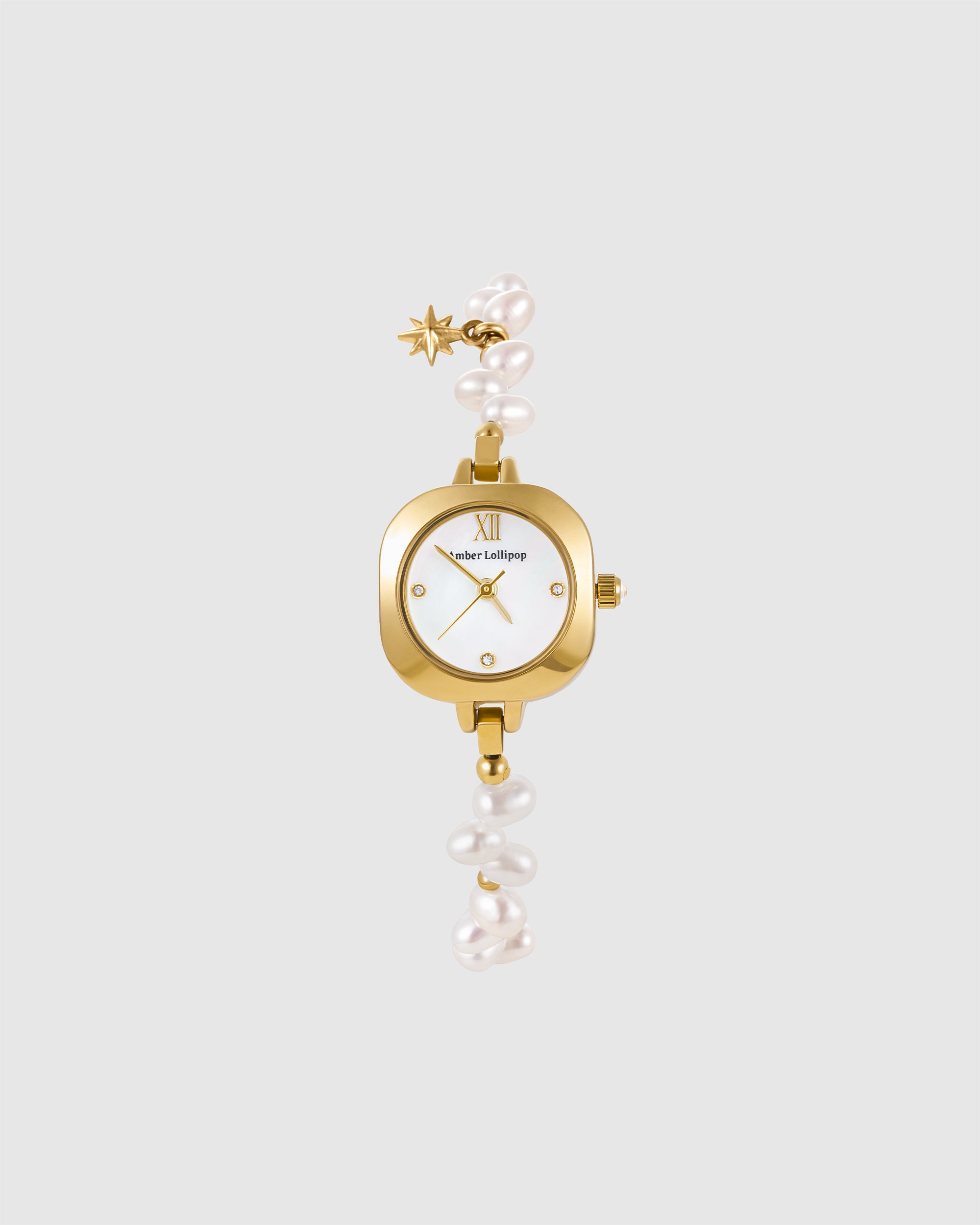 Golden Hour Irregular Pearl Watch