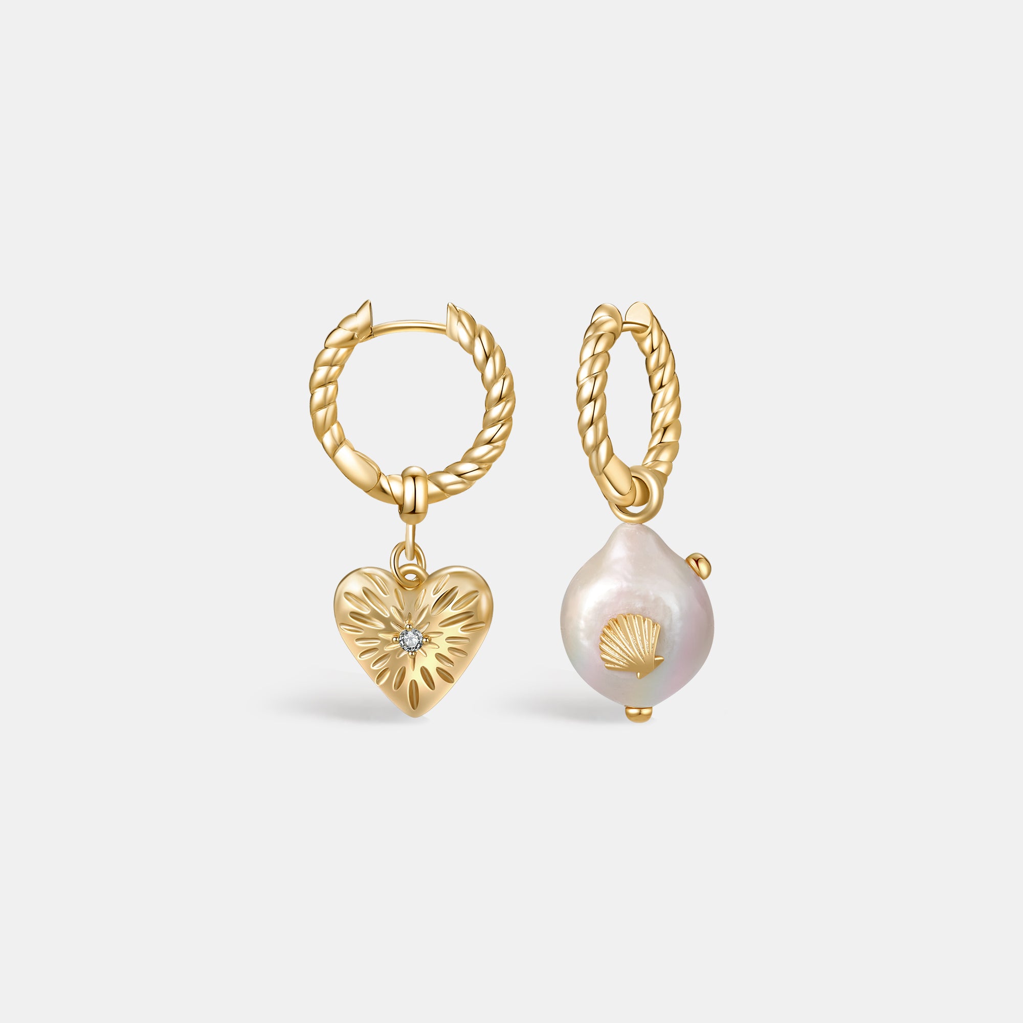 Love Baroque Pearl Hoop Earring