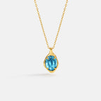 Blue Topaz Pendant Necklace