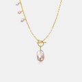 Breaking Dawn Purple Baroque Pearl Necklace