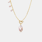 Breaking Dawn Purple Baroque Pearl Necklace