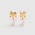 Good Luck Pearl Heart Earrings