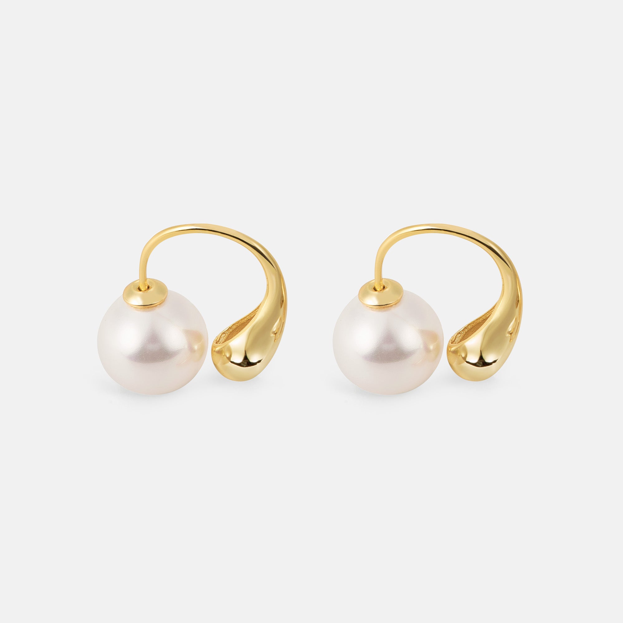 Semicircle Pearl Earrings