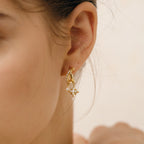 Celestial Crescent Pearl Earrings