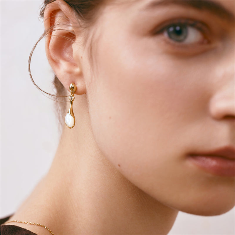 Champagne Moment Pearl Drop Earrings