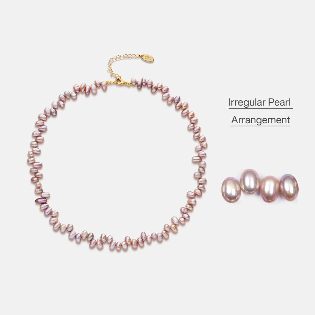 Irregular Choker Purple Pearl Necklace