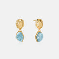 Raw Aquamarine Earrings