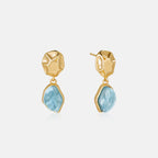 Raw Aquamarine Earrings