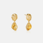 Raw Citrine Earrings