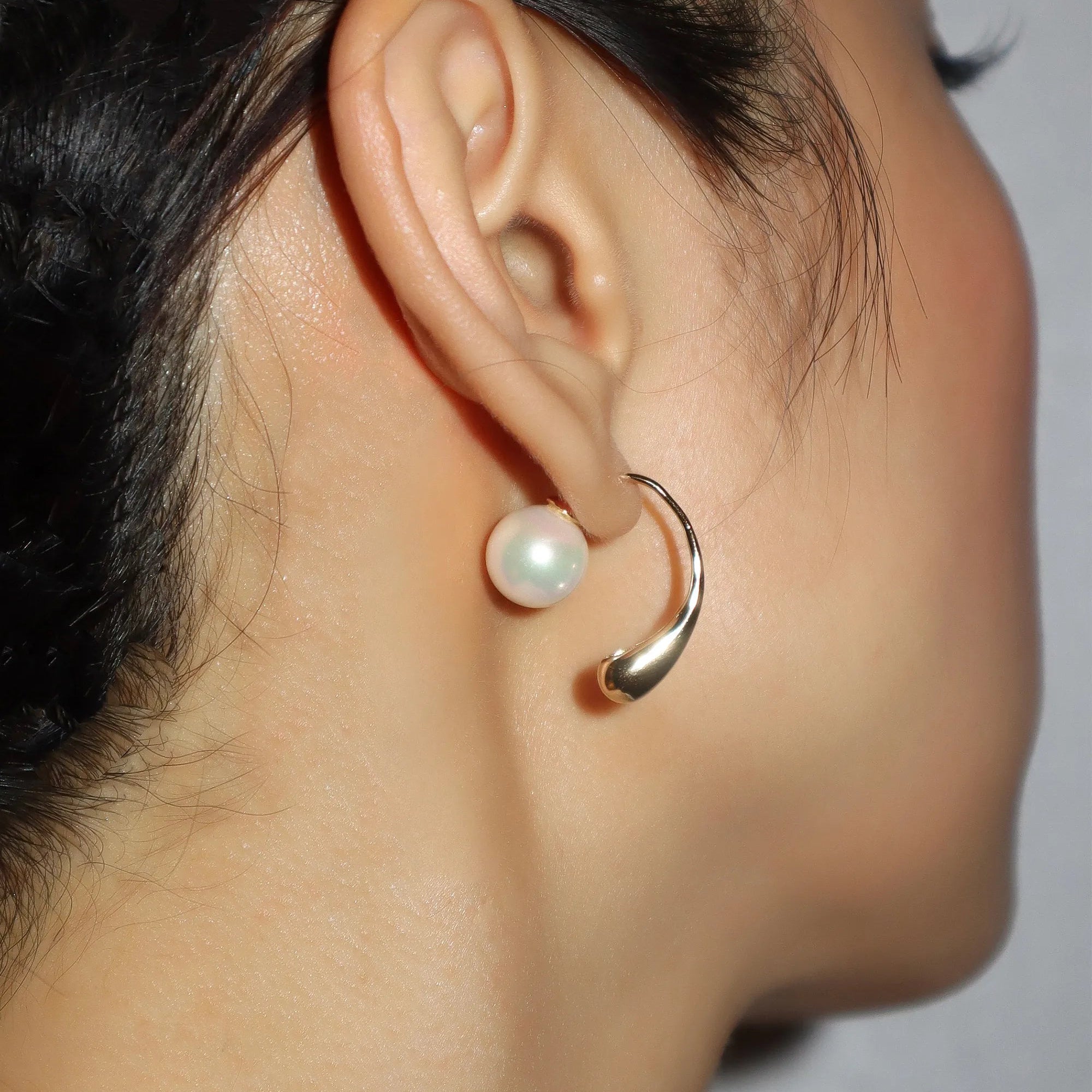 Semicircle Pearl Earrings