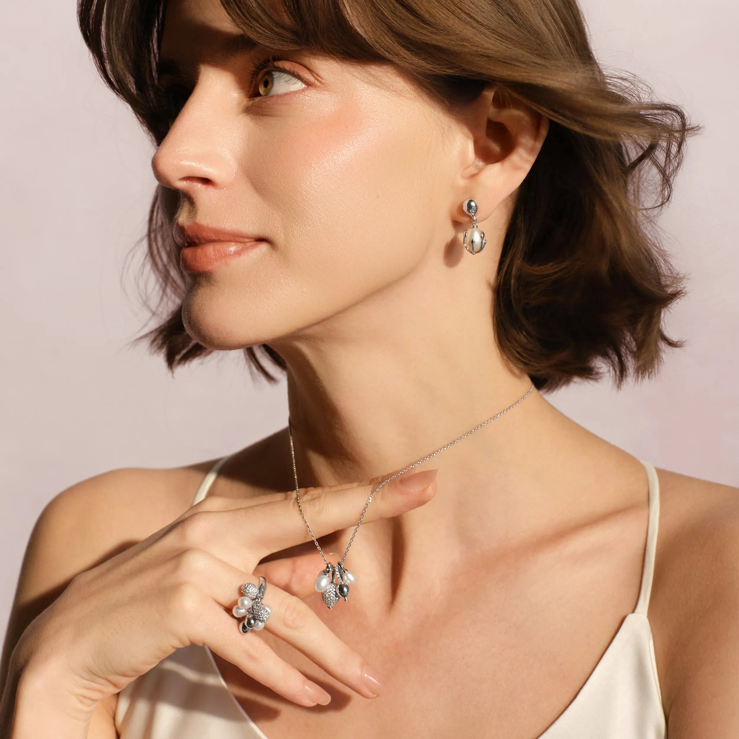 Soaring Balloon Silver Necklace