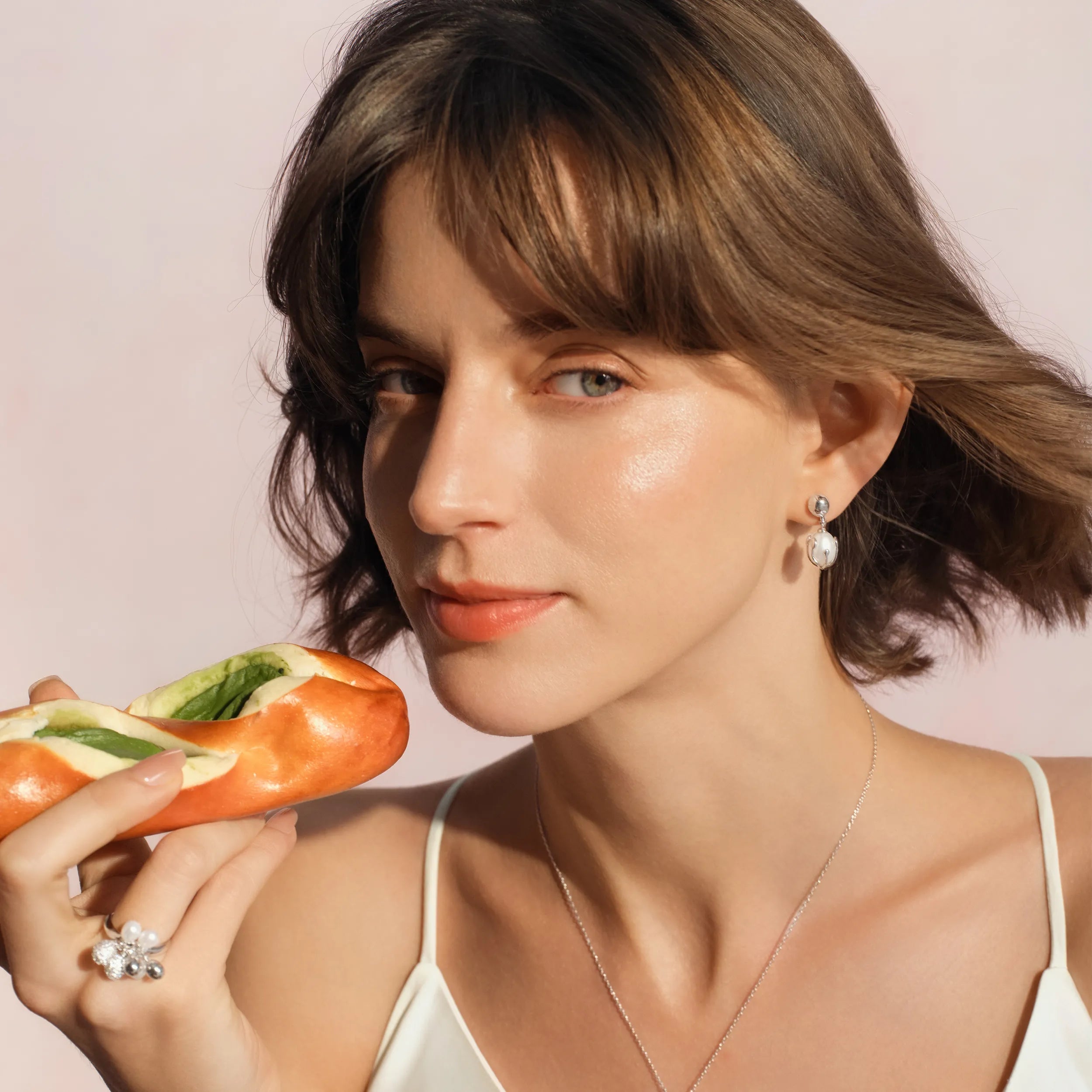 Balloon Bloom Silver Earrings