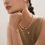 Blush Heart Rose Quartz Necklace