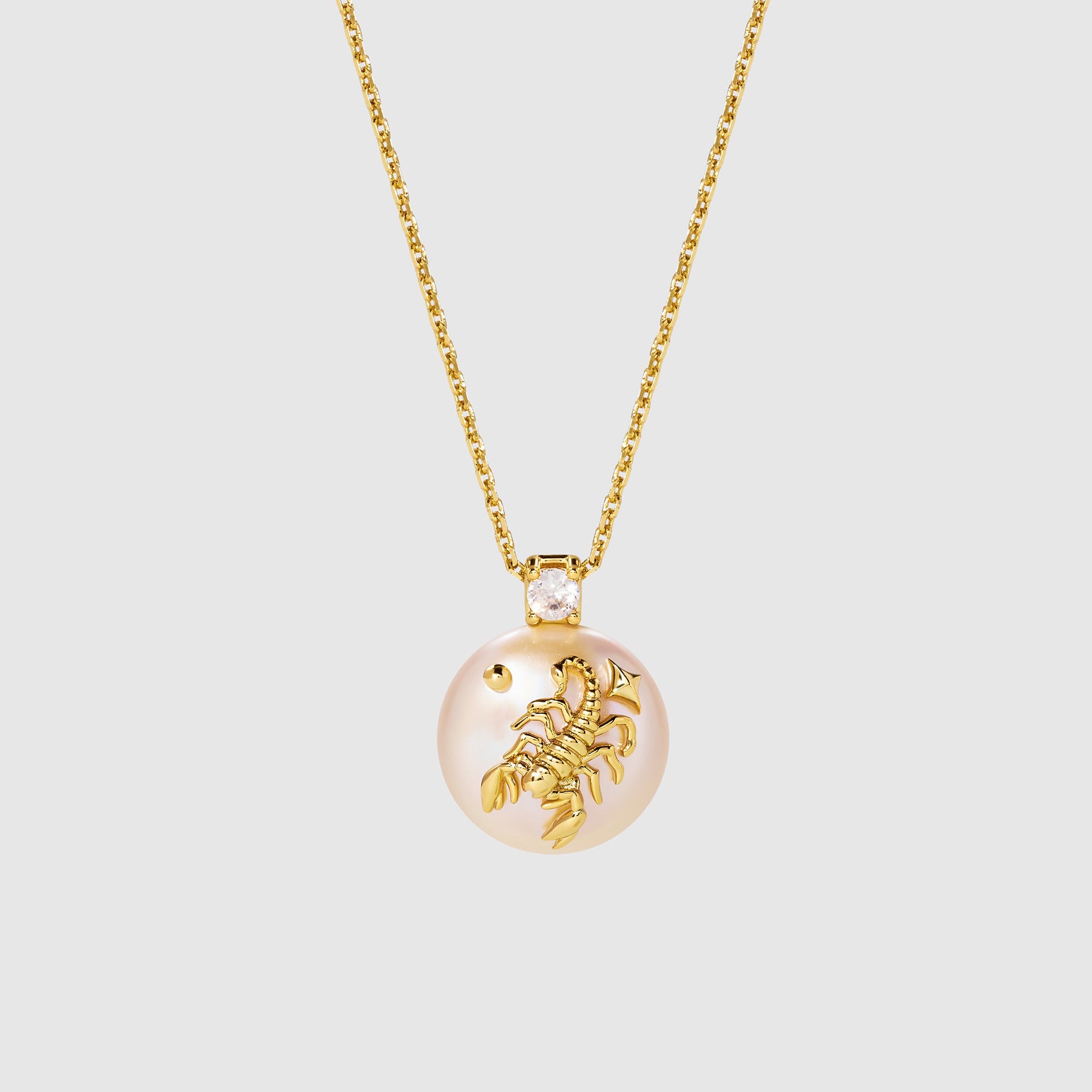 Zodiac Pendant Pearl Necklace