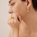 Raw Citrine Open Ring