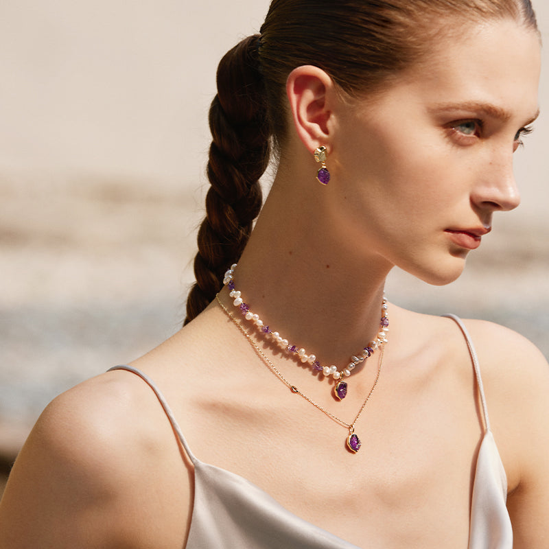 Raw Amethyst Necklace