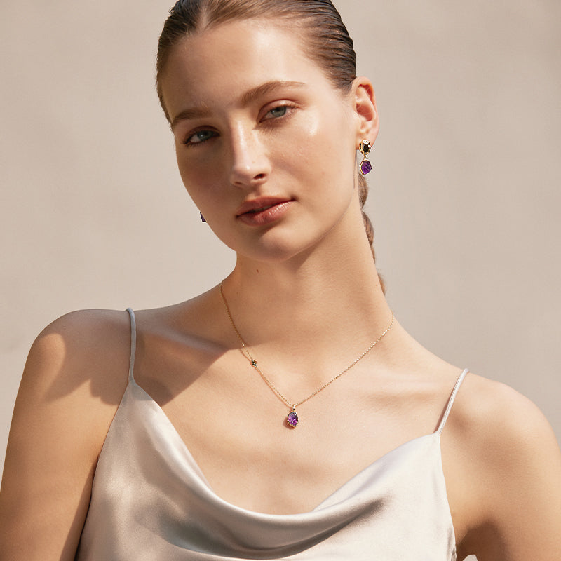Raw Amethyst Necklace