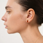 Wulu Red Agate Stud Earrings