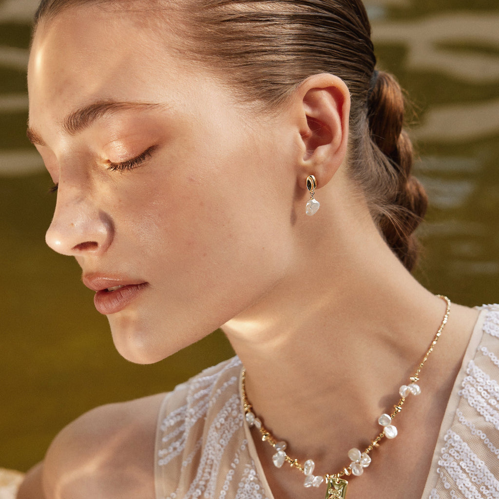 Boucles d'oreilles en perles Floriography