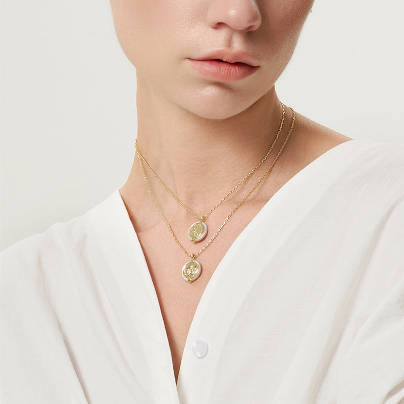 Zodiac Stellar Mother of Pearl Necklace