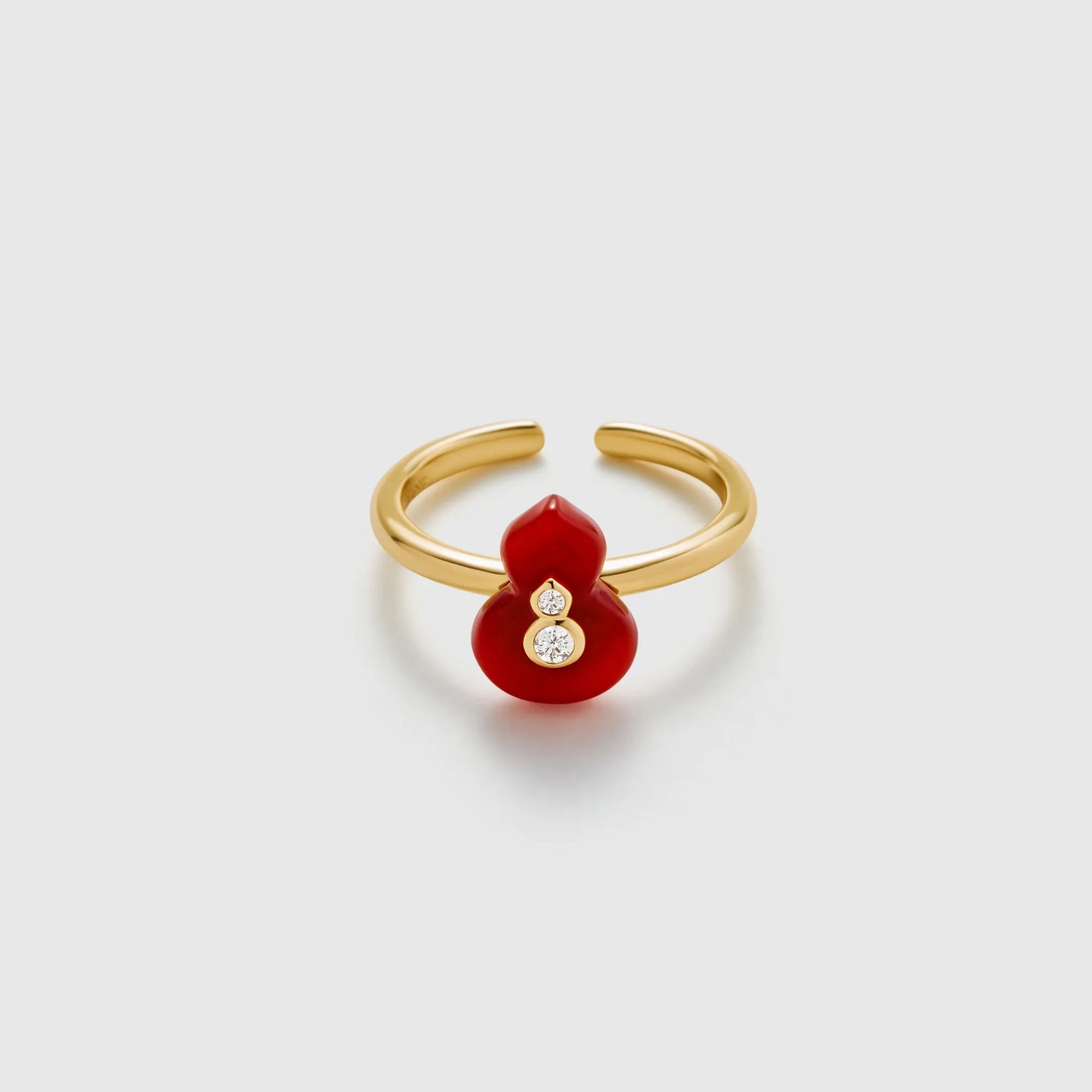 Wulu Red Agate Open Ring