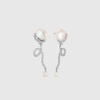 Air Kiss Balloon Silver Earrings