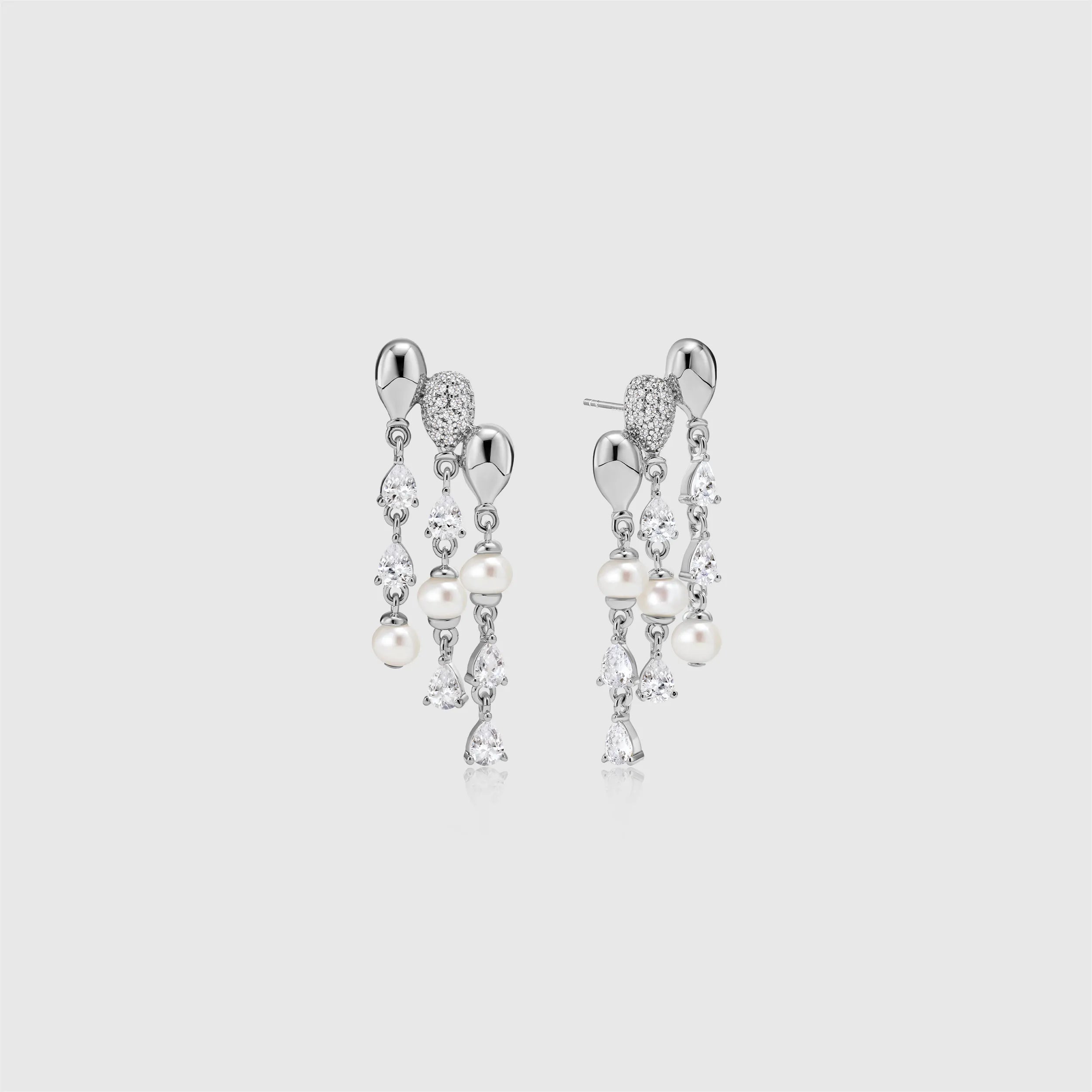 Bubble Balloon Silver Earrings