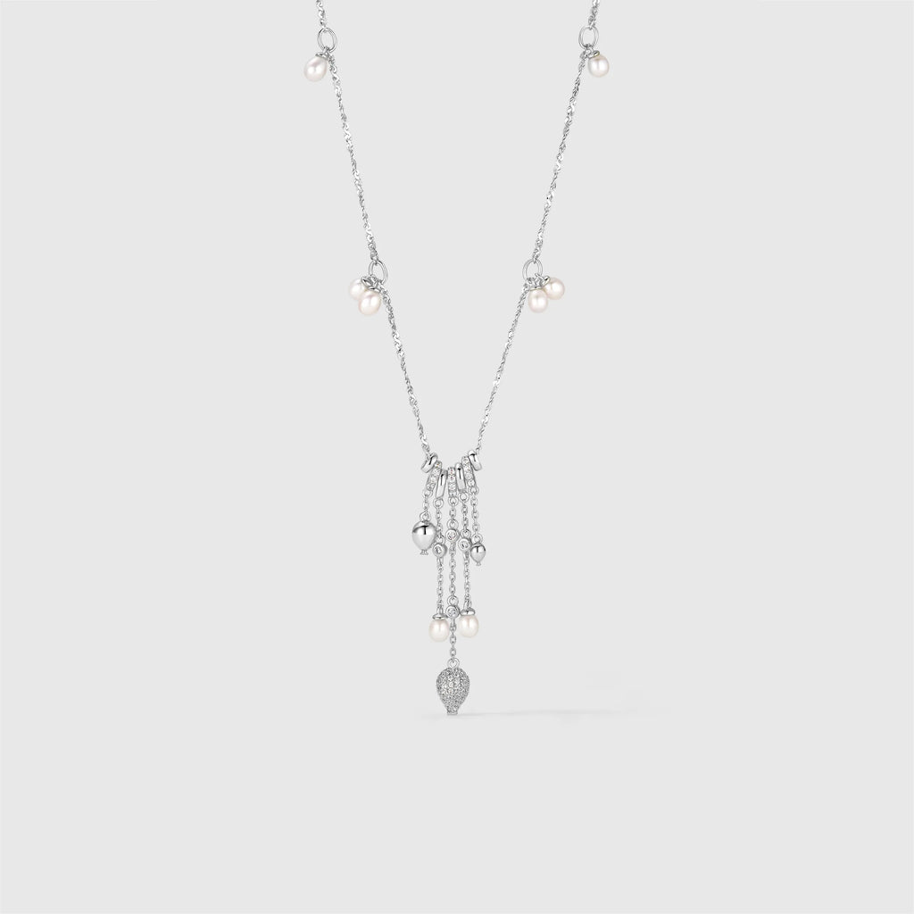 Bubble Balloon Silver Necklace