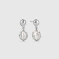 Balloon Bloom Silver Earrings