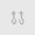 Balloon Bloom Silver Earrings