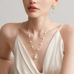 Gypsophila White Baroque Pearl Necklace