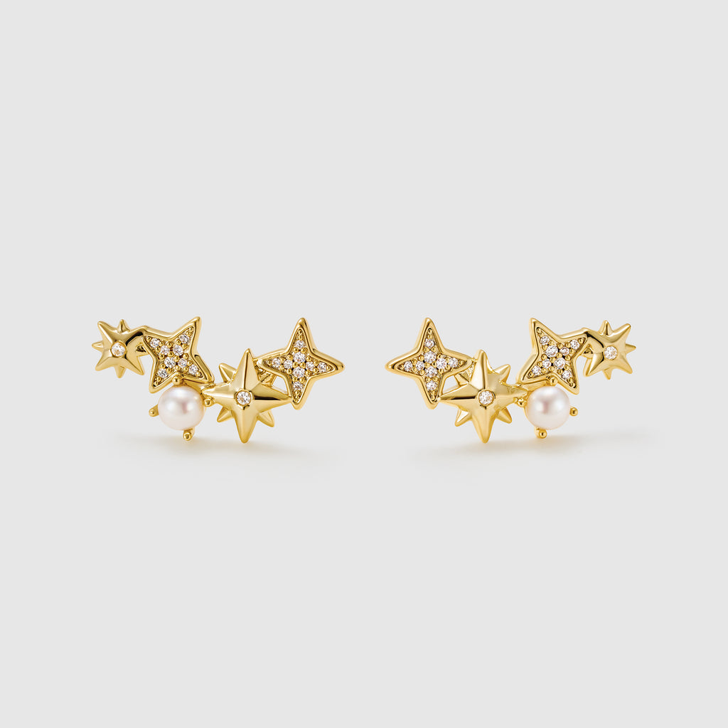 Polaris Pearl Stud Earrings