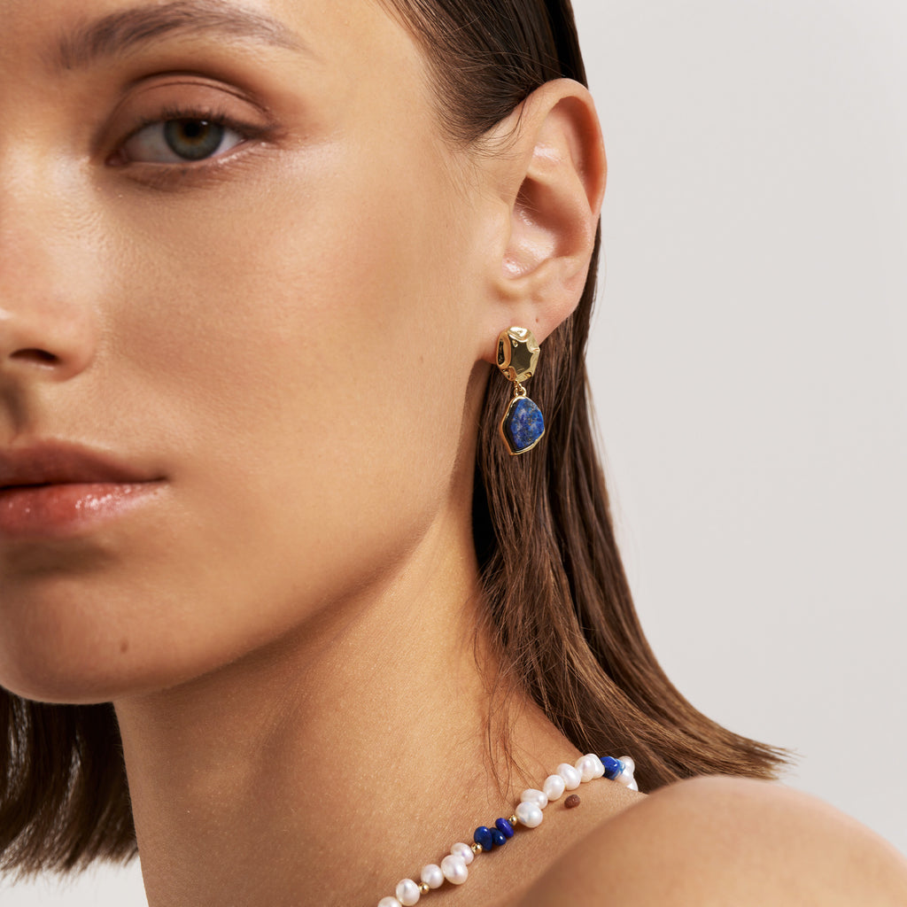 Raw Lapis Lazuli Earrings