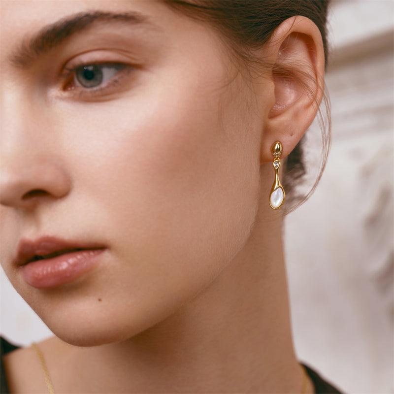 Champagne Moment Pearl Drop Earrings