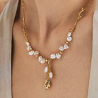 Floriography Keshi Pearl Branch Necklace