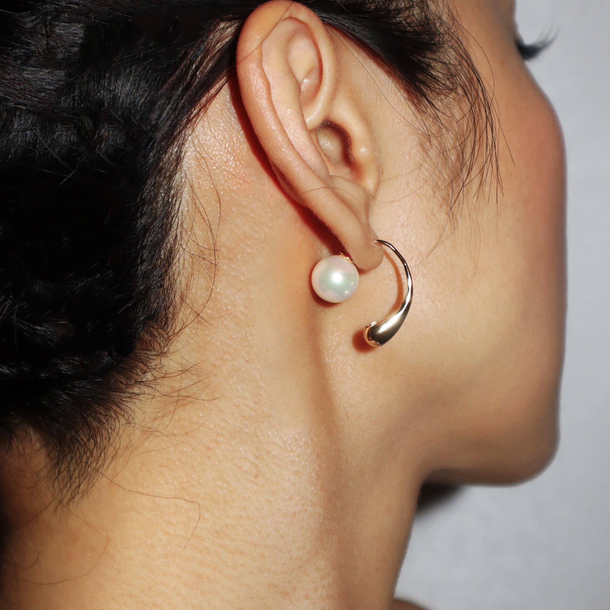 Semicircle Pearl Earrings