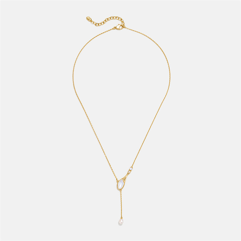 Champagne Moment Teardrop Pendant Necklace