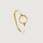 Golden Hour Irregular Pearl Watch